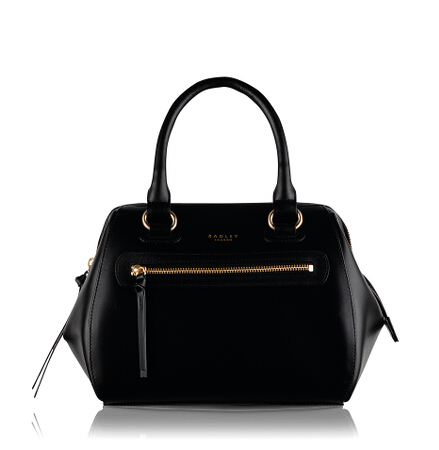 Whitechapel Medium Ziptop Grab Bag in Black