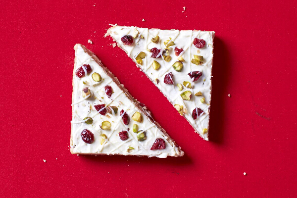 Cranberry Bliss Bar, P75. One of my two faves from the new items, this treat is as tasty as it is gorgeous. It's made with sweet cream cheese icing, tart dried cranberries, chopped pistachio, and white chocolate drizzle.
