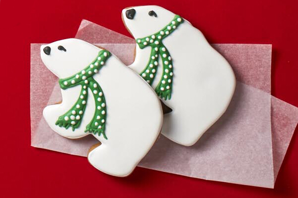 Gingerbread Cookie, P55. A polar bear gingerbread cookie decorated with sugar icing—really looking forward to this one!