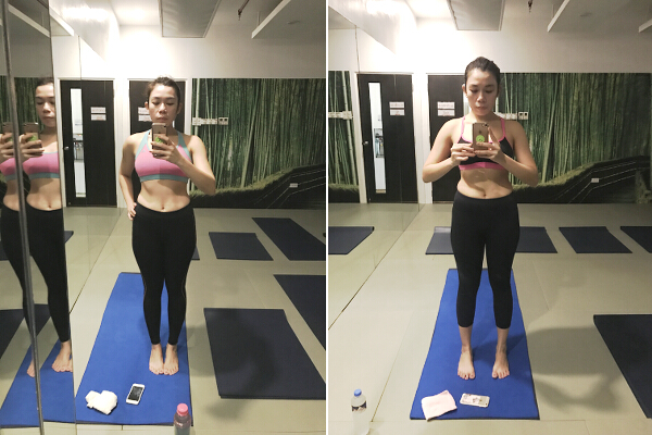 yoga pic day after + 1 week after second session